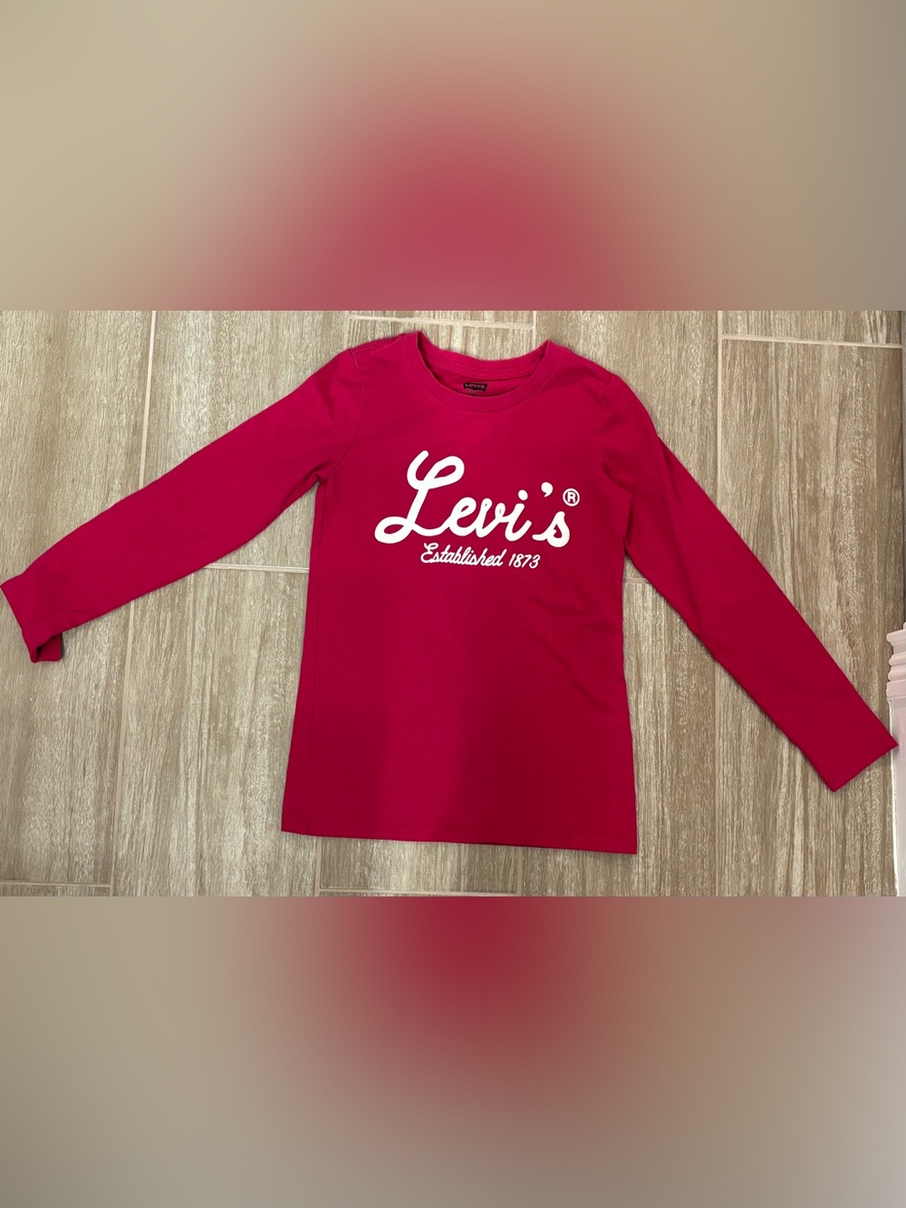 Levi's Girls' Long Sleeve Logo Tee in Fuchsia Pink